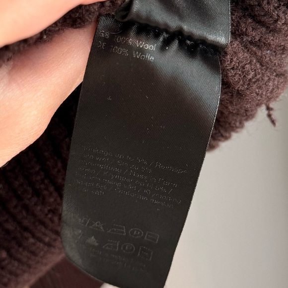 SAMSOE Wool Brown Ribbed Cardigan - Picture 3 of 3